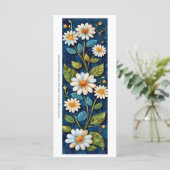 Creëer Uw Eigen Denim Daisies Bladwijzer Kaart (Staand voorkant)