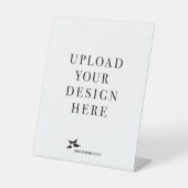 Creëer Uw eigen designportret Reclamebord Met Voetstuk (Voorkant)