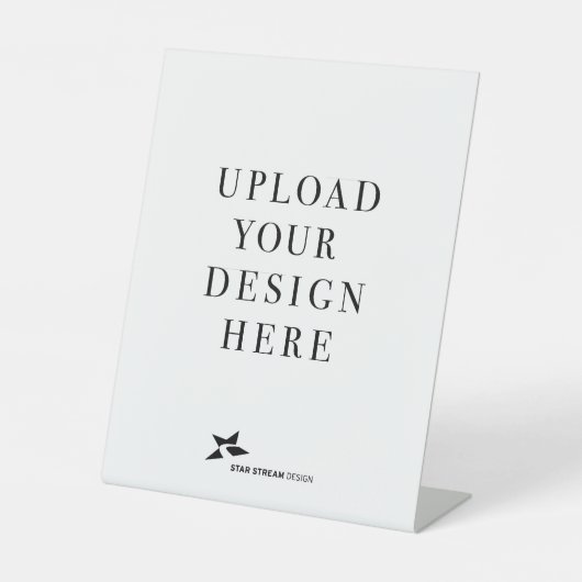 Creëer Uw eigen designportret Reclamebord Met Voetstuk (Voorkant)