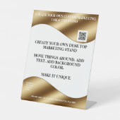 Creëer uw eigen desktop marketing standaard 8x10 p reclamebord met voetstuk (Voorkant)