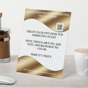 Creëer uw eigen desktop marketing standaard 8x10 p reclamebord met voetstuk
