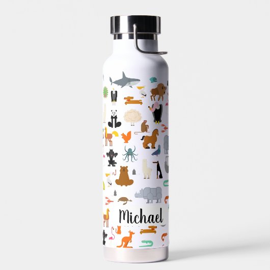 Creëer uw eigen dierentuin - aangepaste naam waterfles (Links)