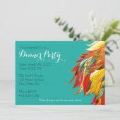 Creëer Uw eigen Dinner Party Uitnodiging (Staand voorkant)