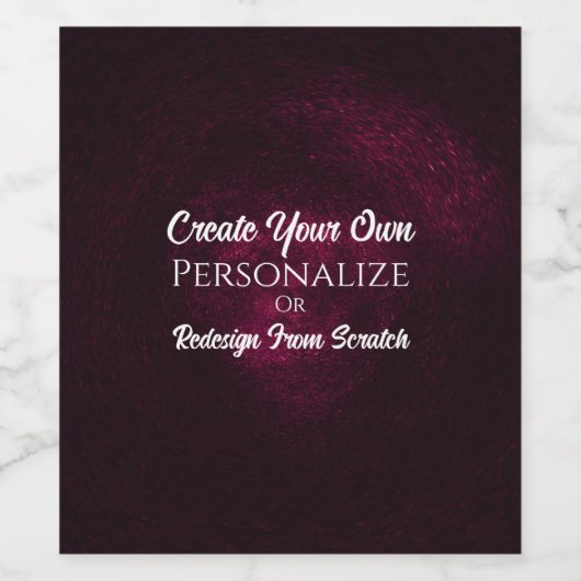 Creëer Uw eigen. Dit aanpassen Wijn Etiket (Enkel label)