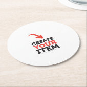 CREËER-UW-EIGEN DIY Aangepast huwelijksontwerp upl Ronde Kartonnen Onderzetter (Gebogen)