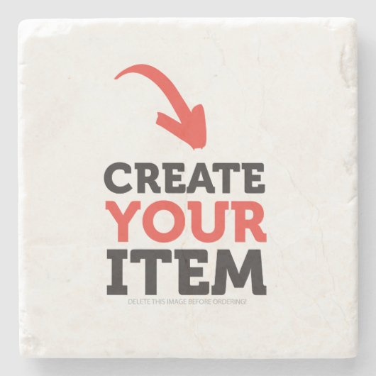 CREËER-UW-EIGEN DIY Aangepast om ontwerphandbedien Stenen Onderzetter (Voorkant)