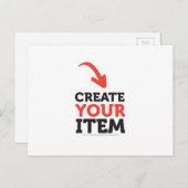 CREËER-UW-EIGEN DIY Aangepast om uw ontwerp te upl Briefkaart (Voorkant / Achterkant)