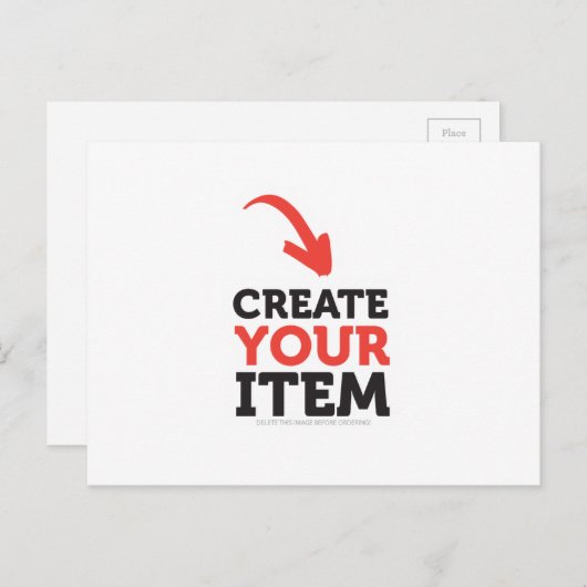 CREËER-UW-EIGEN DIY Aangepast om uw ontwerp te upl Briefkaart (Voorkant / Achterkant)