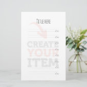 CREËER-UW-EIGEN DIY Aangepast om uw ontwerp te upl Briefpapier (Staand voorkant)