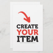 CREËER-UW-EIGEN DIY Aangepast om uw ontwerp te upl Briefpapier (Voorkant / Achterkant)