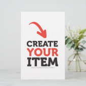 CREËER-UW-EIGEN DIY Aangepast om uw ontwerp te upl Briefpapier (Staand voorkant)