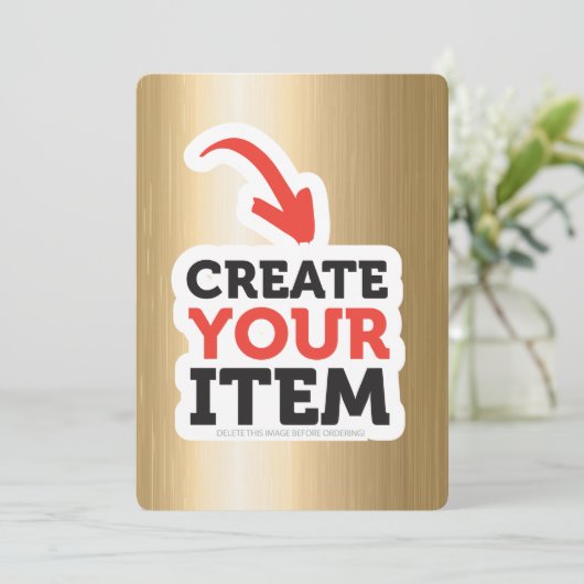 CREËER-UW-EIGEN DIY Aangepast om uw ontwerp te upl Programmakaart (Staand voorkant)