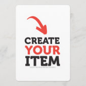 CREËER-UW-EIGEN DIY Aangepast om uw ontwerp te upl Programmakaart (Achterkant)