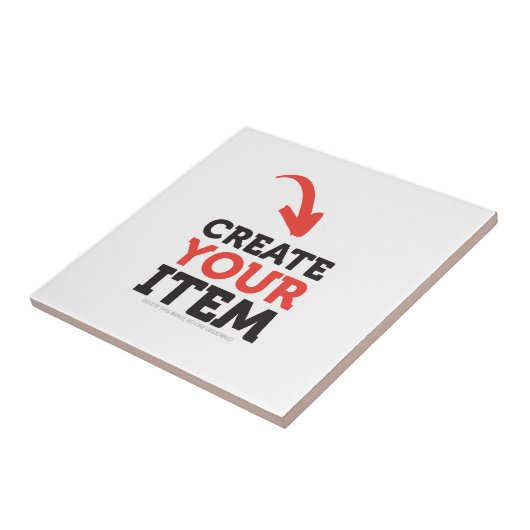 CREËER-UW-EIGEN DIY Aangepast om uw ontwerp te upl Tegeltje (Zijkant)