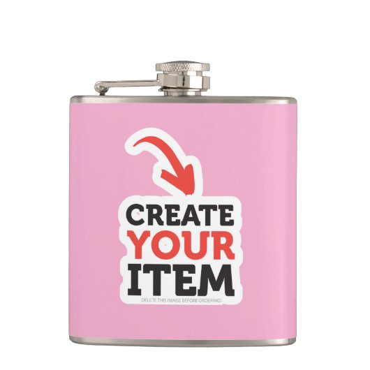 CREËER-UW-EIGEN DIY Aangepaste ontwerpbachelorette Heupfles (Voorkant)