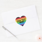 CREËER-UW-EIGEN DIY aangepaste sjabloon Rainbow LG Hart Sticker (Envelop)