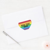 CREËER-UW-EIGEN DIY aangepaste sjabloon Rainbow LG Hart Sticker (Envelop)