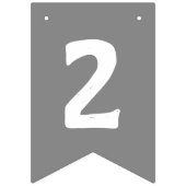 CREËER-UW-EIGEN DIY Aangepaste TEKST zwart grijs Vlaggetjes (Tweede vlag)