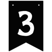 CREËER-UW-EIGEN DIY Aangepaste TEKST zwart grijs Vlaggetjes (Derde vlag)