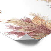 Creëer Uw Eigen DIY Boho Pampas Grass Mauve Roze Poster (Hoek)
