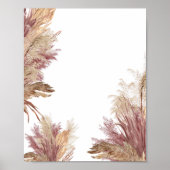 Creëer Uw Eigen DIY Boho Pampas Grass Mauve Roze Poster (Voorkant)