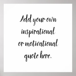 Creëer Uw eigen DIY Modern Inspiraal Quote Square Poster