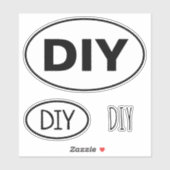Creëer Uw Eigen DIY Ovaal Euro Vinyl Sticker Set (Vel)