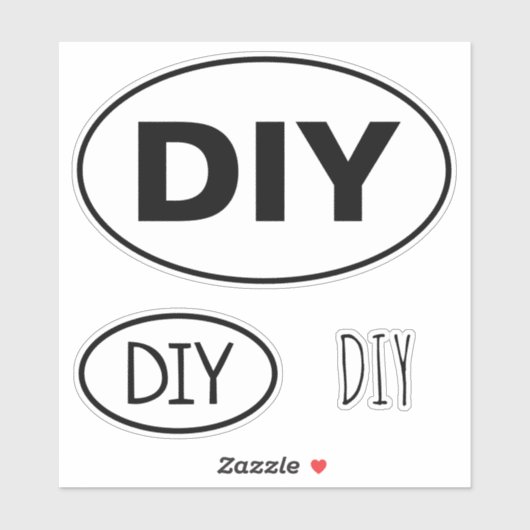 Creëer Uw Eigen DIY Ovaal Euro Vinyl Sticker Set (Vel)