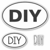 Creëer Uw Eigen DIY Ovaal Euro Vinyl Sticker Set (Voorkant)