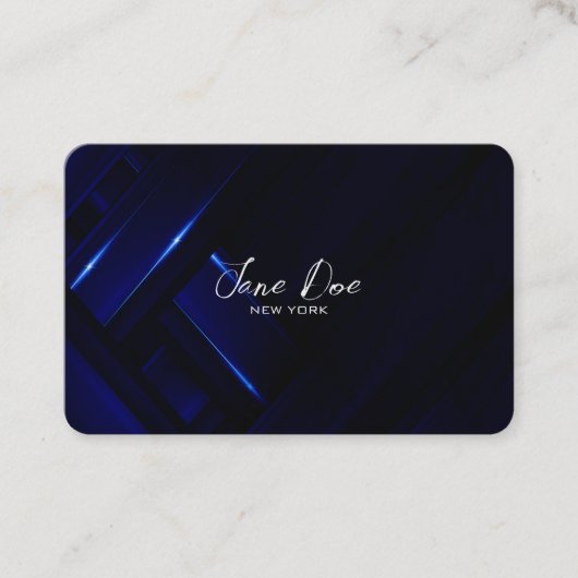 Creëer uw eigen donkerblauwe weefsel visitekaartje (Voorkant)