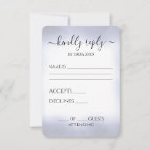 Creëer uw eigen donkere indigo blauwe randen RSVP kaartje (Voorkant)