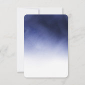 Creëer uw eigen donkere indigo blauwe wolk RSVP kaartje (Achterkant)