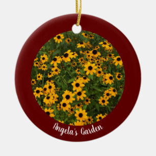 Creëer Uw eigen, donkere rode, persoonlijke foto Keramisch Ornament