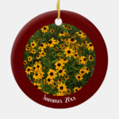 Creëer Uw eigen, donkere rode, persoonlijke foto Keramisch Ornament (Achterkant)