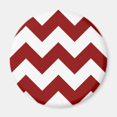 Creëer Uw eigen donkere rode zigzagpatroon Magneet (Voorkant)