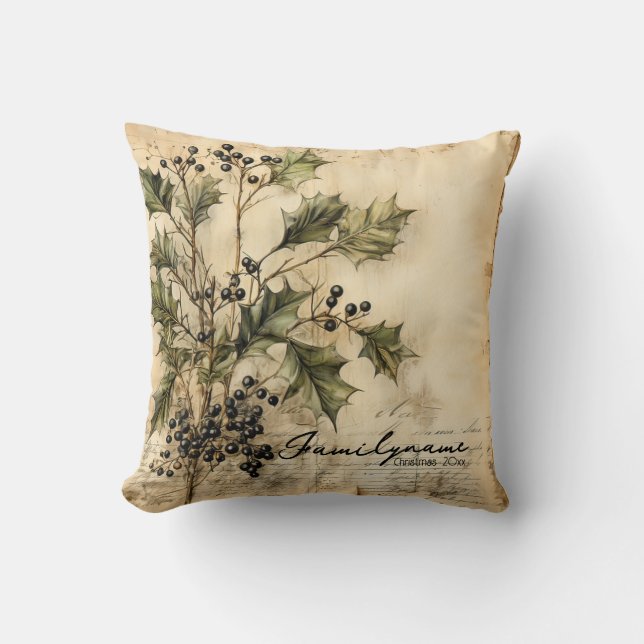 Creëer uw eigen  donkere winterbessen kussen (Voorkant)