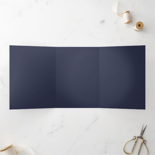 Creëer Uw eigen donkergrijs blauw Aangepaste Progr Drieluik Programma (Binnen)
