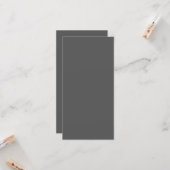 Creëer Uw eigen donkergrijze Custom Design Kaart (Voorkant / Achterkant in situ)