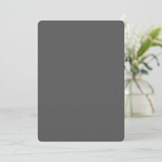 Creëer Uw eigen donkergrijze Custom Design Kaart (Staand voorkant)