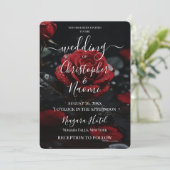 Creëer uw eigen donkerrode roos close-up kaart (Staand voorkant)