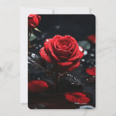 Creëer uw eigen donkerrode roos close-up kaart (Achterkant)