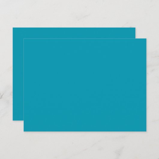 Creëer Uw eigen donkerturquois Flexible Aankondigingskaart (Voorkant / Achterkant)