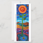 Creëer Uw Eigen Dot Art Zonnebloem Bladwijzer Kaar (Voorkant)