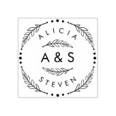 Creëer Uw Eigen Douane Moderne HuwelijksInitialen Rubberstempel (Afrduk)