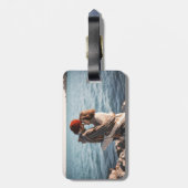 Creëer Uw Eigen Douanefoto Dubbelzijdig Bagagelabel (Achterkant verticaal)