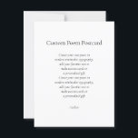 Creëer Uw eigen douanegedicht Briefkaart<br><div class="desc">Creëer uw eigen gedicht briefkaarten met uw favoriete literatuur of citaat in de moderne minimalistische typografie. Voeg uw eigen tekst toe aan creëer-aangepaste kaarten of een uniek gepersonaliseerd cadeau.</div>