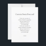Creëer Uw eigen douanegedicht Briefkaart<br><div class="desc">Creëer uw eigen gedicht briefkaarten met uw favoriete literatuur of citaat in de moderne minimalistische typografie. Voeg uw eigen tekst toe aan creëer-aangepaste kaarten of een uniek gepersonaliseerd cadeau.</div>
