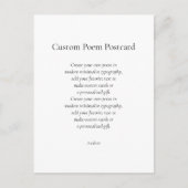 Creëer Uw eigen douanegedicht Briefkaart (Voorkant)