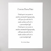 Creëer Uw eigen douanegedicht Poster (Voorkant)