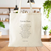 Creëer Uw eigen douanegedicht Tote Bag